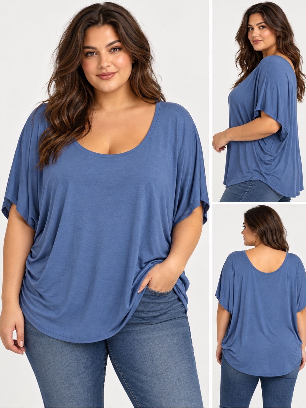 Haute Fox Plus Jersey Dolman Sleeve Top Blouse sz 2X NEW # 68